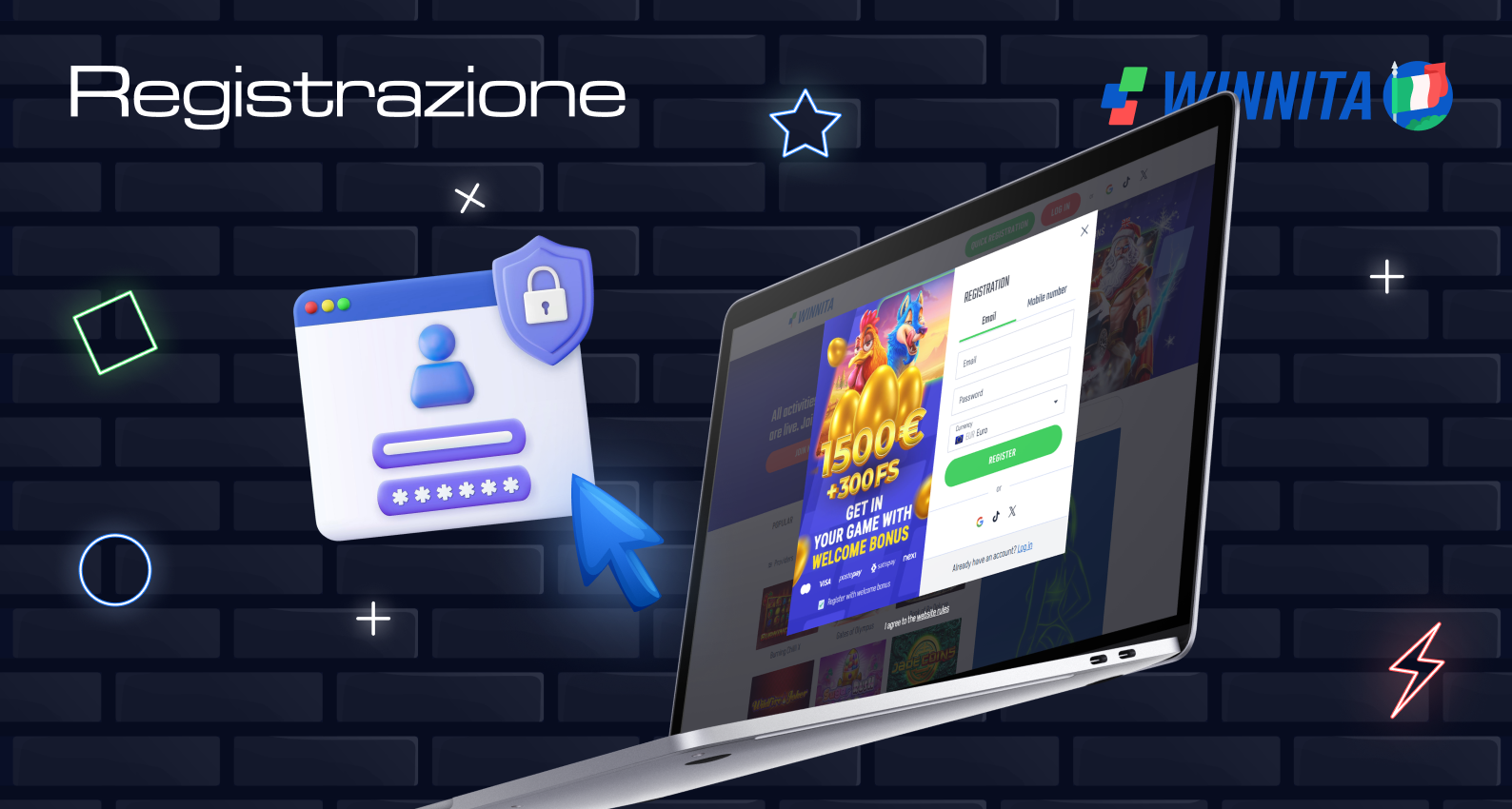 Registrarsi su Winnita Italia è molto semplice